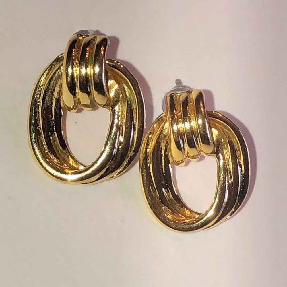 Premier Designs Elegant Gold Tone Retro Boho Hoop Earrings